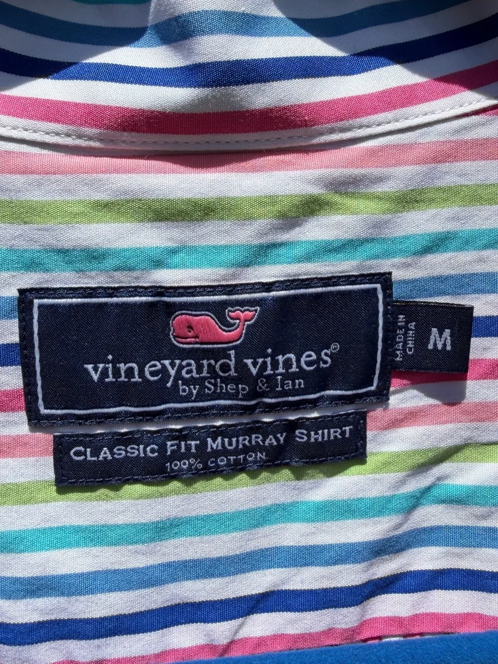 Vineyard Vines Multicolor Stripe Classic fit Murray Button-Down Shirt Size M